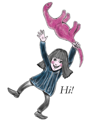 Little Happy Girl Paige From The Book The Strange Tail Of Oddzilla By Author Lori R. Lopez