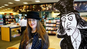 Barnes & Noble Glendora Signing October 2018 - Horror Author Lori R. Lopez With Mister Snark