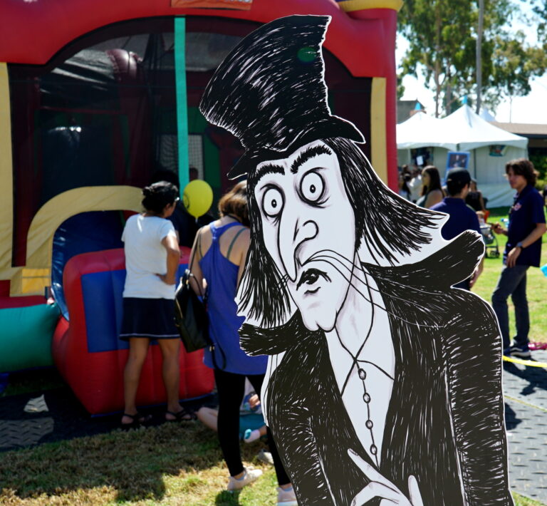2018 O.C. Children's Book Festival - Mister Snark Lurking By Jump House
