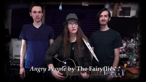 The Fairyflies band - Noel Lopez, Lori R. Lopez, Rafael Lopez singing Angry People